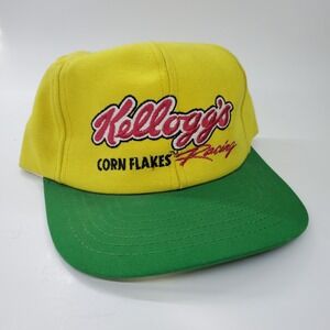 NWOT Kelloggs Corn Flakes Racing NASCAR Vintage Baseball Hat 90s Chase Yellow #5